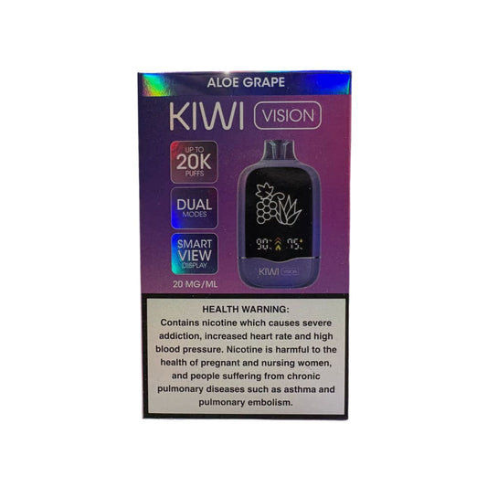جهاز سحبة كيوي 20000 شفطة 20 نيكوتين عدة نكهات استخدام مره واحده KIWI VISION