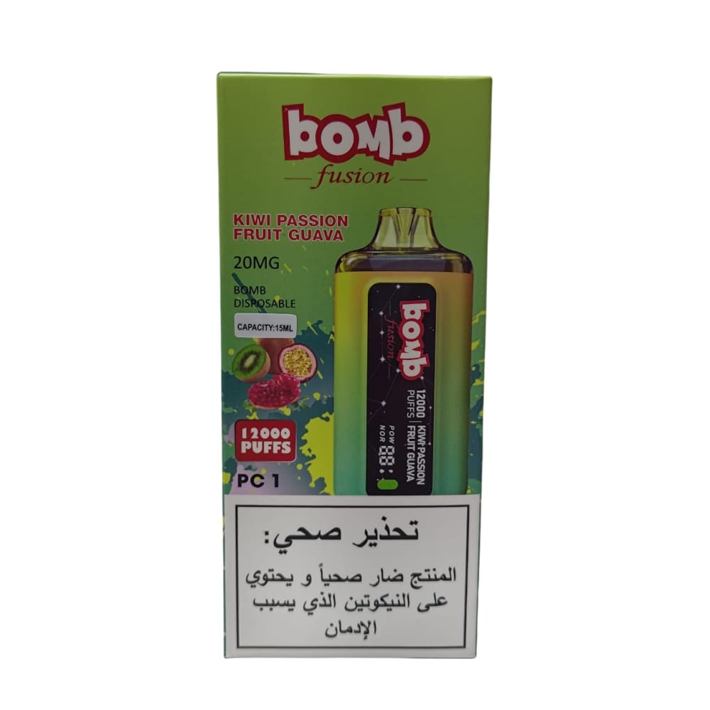 BOMB سحبة سيجارة بومب 12000 شفطة 20 نيكوتين عدة نكهات استخدام مره واحده