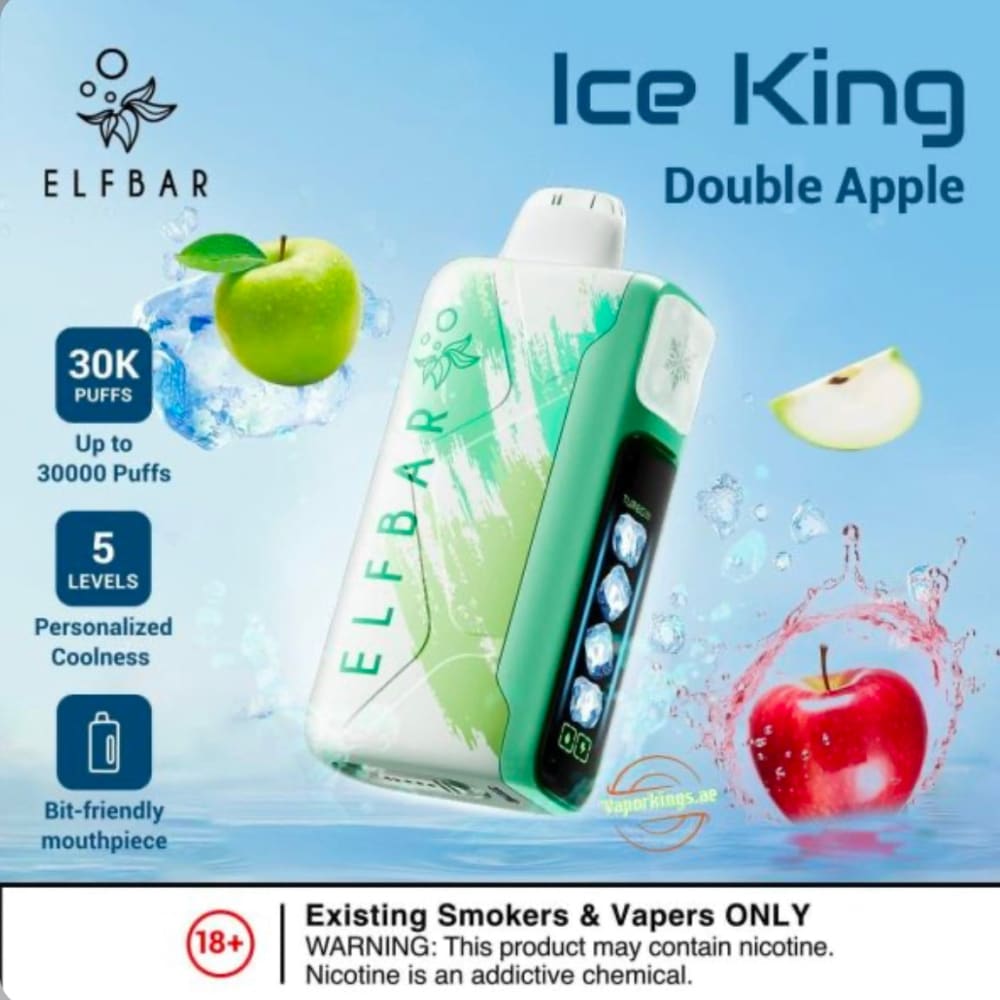 ELFBAR ICE KING سحبة سيجارة الفبار ايس كينق 30000 شفطة 50 نيكوتين عدة نكهات استخدام مره واحده