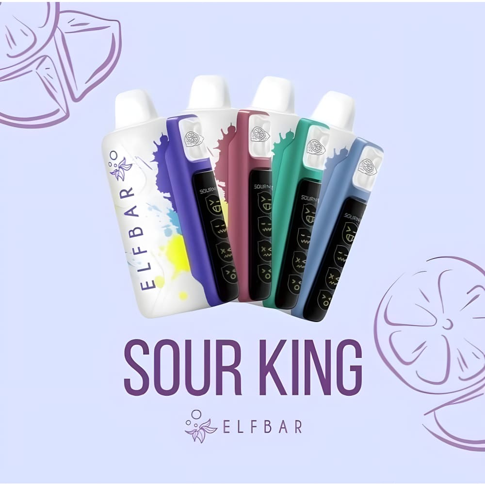 ELFBAR Sour King 30000 سحبة سيجارة الفبار 30000 شفطة 50 نيكوتين عدة نكهات استخدام مره واحده