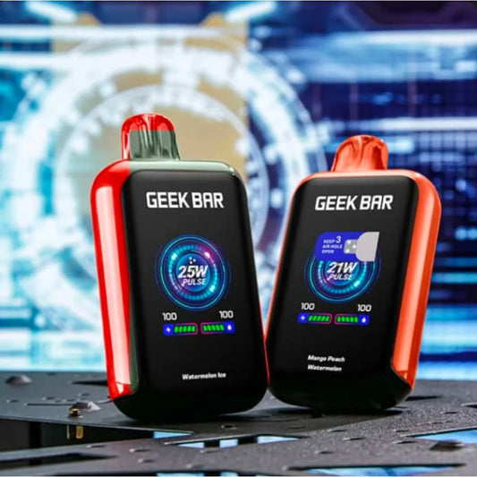 GEEK BAR سحبة سيجارة جيك بار 23000 شفطة عدة نكهات 50 نيكوتين استخدام مره واحده من جيك فيب