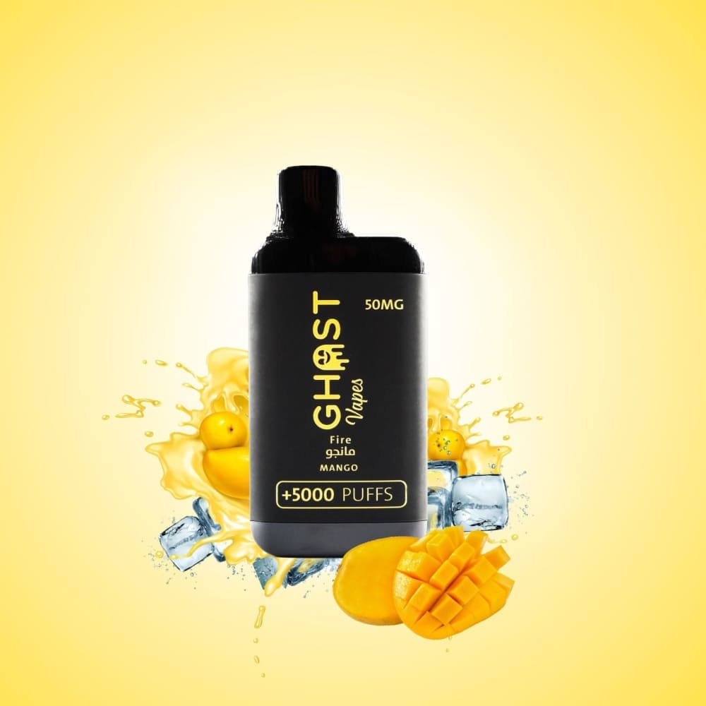 ghost vape سحبة سيجارة قوست فيب 5000 شفطة 50 نيكوتين عدة نكهات استخدام مره واحده