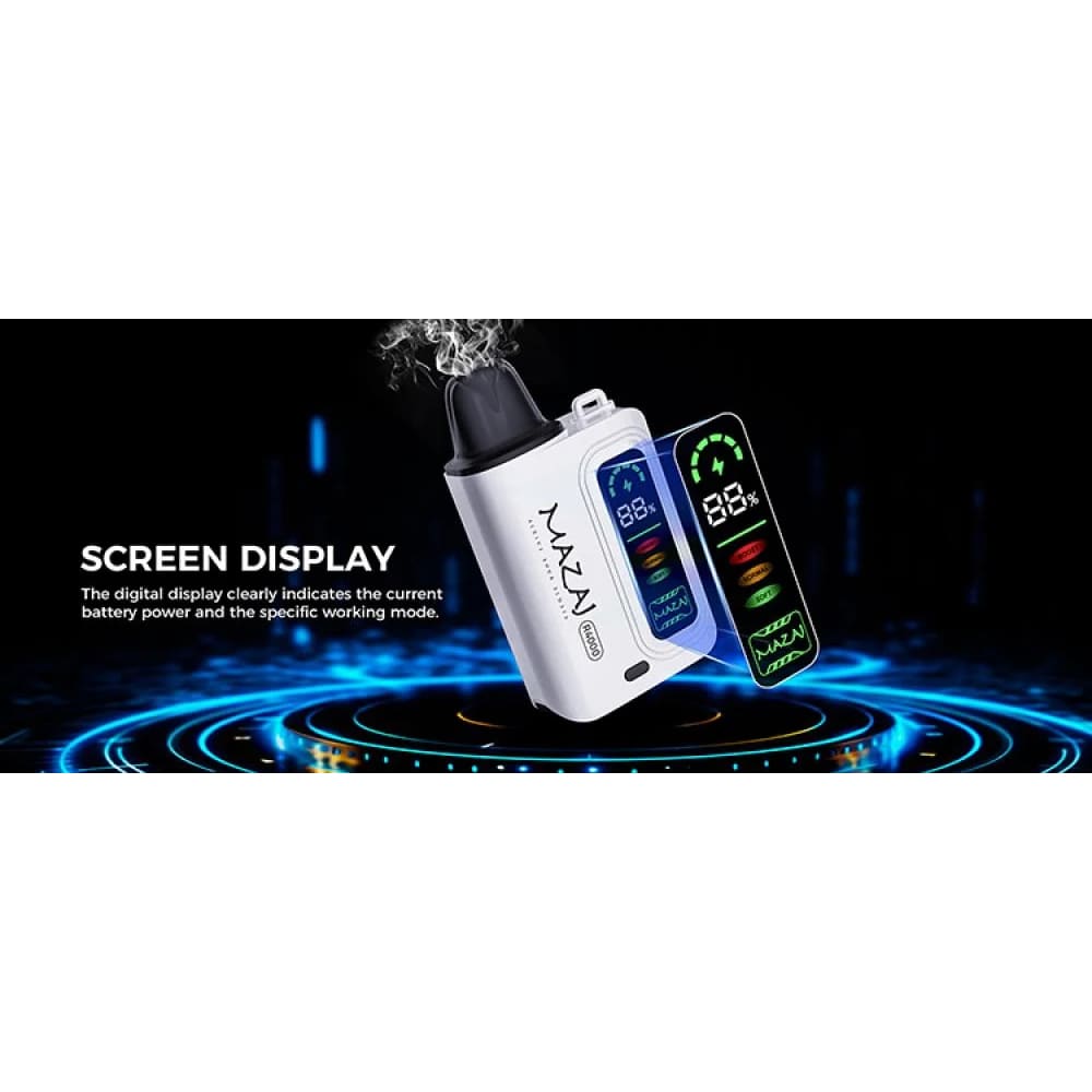 جهاز استخدام سحبة سيجارة مزاج ار 4000 مع بود 20 نيكوتين 4000 شفطة MAZAJ R4000