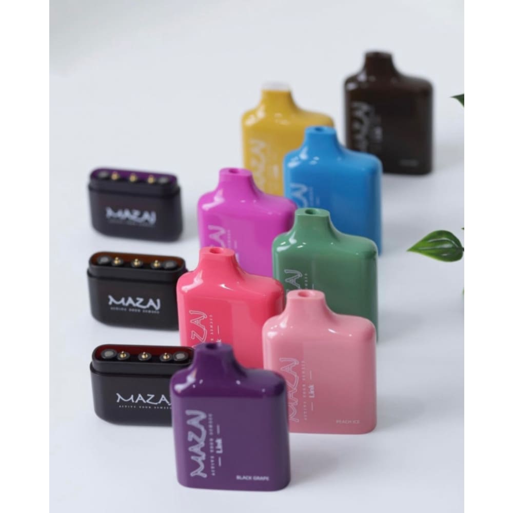 جهاز استخدام سحبة سيجارة مزاج لينك مع بودات 50 نيكوتين 8500 شفطة MAZAJ Link