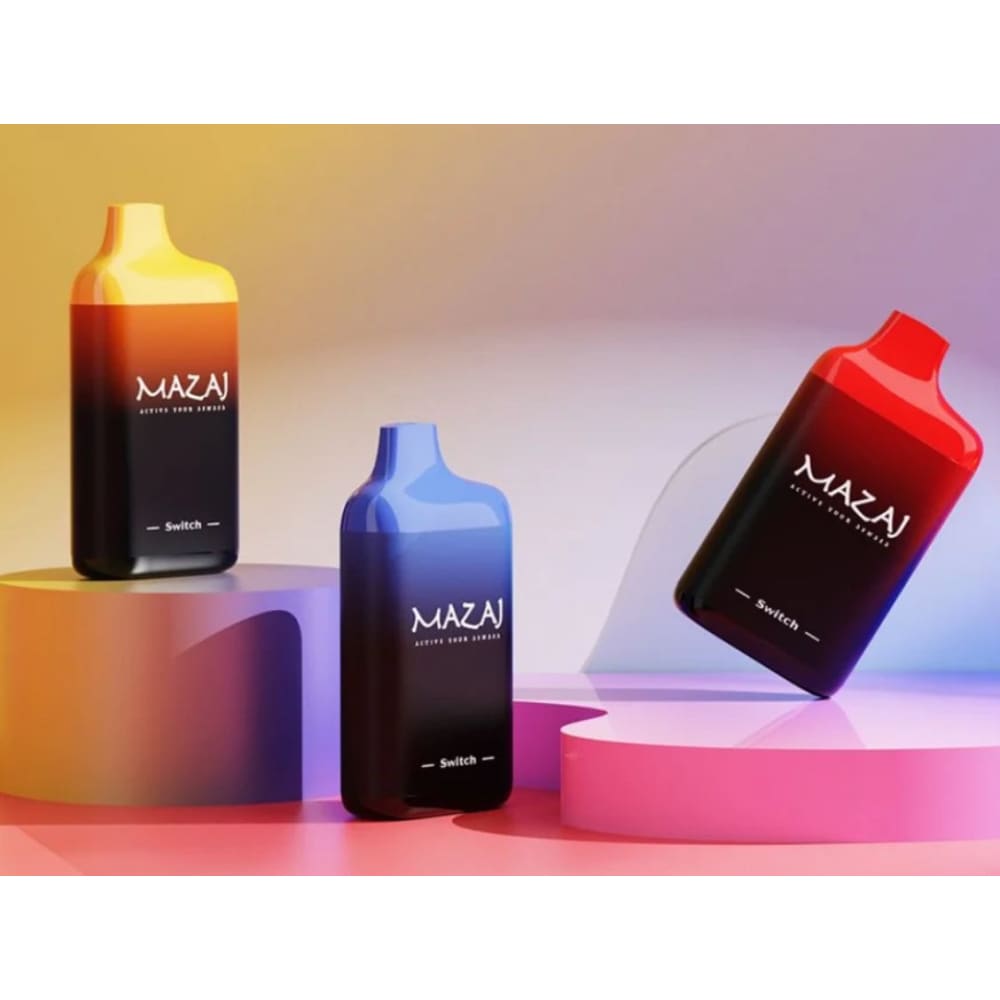 جهاز استخدام سحبة سيجارة مزاج سويتش مع بودات 20 نيكوتين 12000 شفطة MAZAJ switch