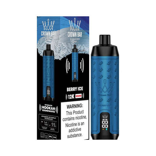 جهاز فيب شيشة كراون بار 12000 شفطة 5 نيكوتين عدة نكهات استخدام مره واحده من الفاخر