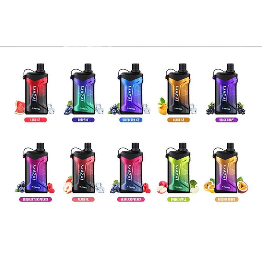 جهاز فيب شيشة مزاج ام باور 20000 شفطة 6 نيكوتين عدة نكهات استخدام مره واحده MAZAJ M-POWER