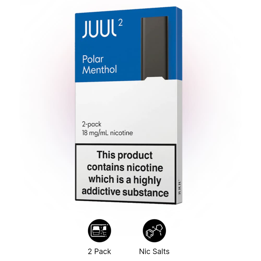 JUUL 2 polar menthol بودات سحبة جول الاصدار الثاني نكهة بولار منثول 18 نيكوتين