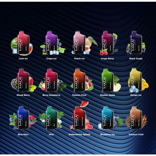 MAZAJ MATRIX سحبة سيجارة مزاج ماتريكس 17000 شفطة 20 نيكوتين عدة نكهات استخدام مره واحده