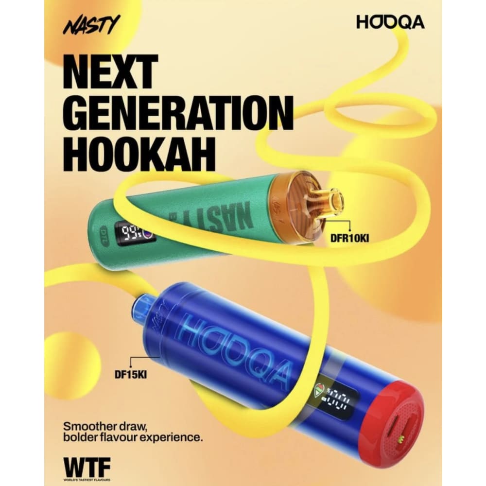 NASTY Hooqa جهاز فيب شيشة ناستي هوكا 15000 شفطة 6 نيكوتين استخدام مره واحده