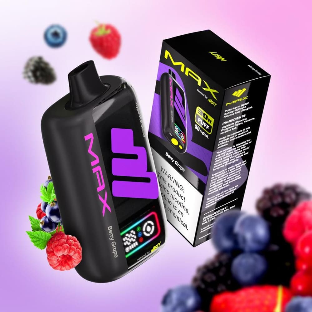 NASTY MAX 30000 سحبة سيجارة ناستي ماكس 30000 شفطة 50 نيكوتين استخدام مره واحده