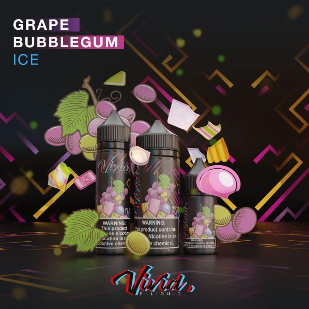 نكهة فيب علكة عنب ايس من فيفيد (100 مل) Vivid