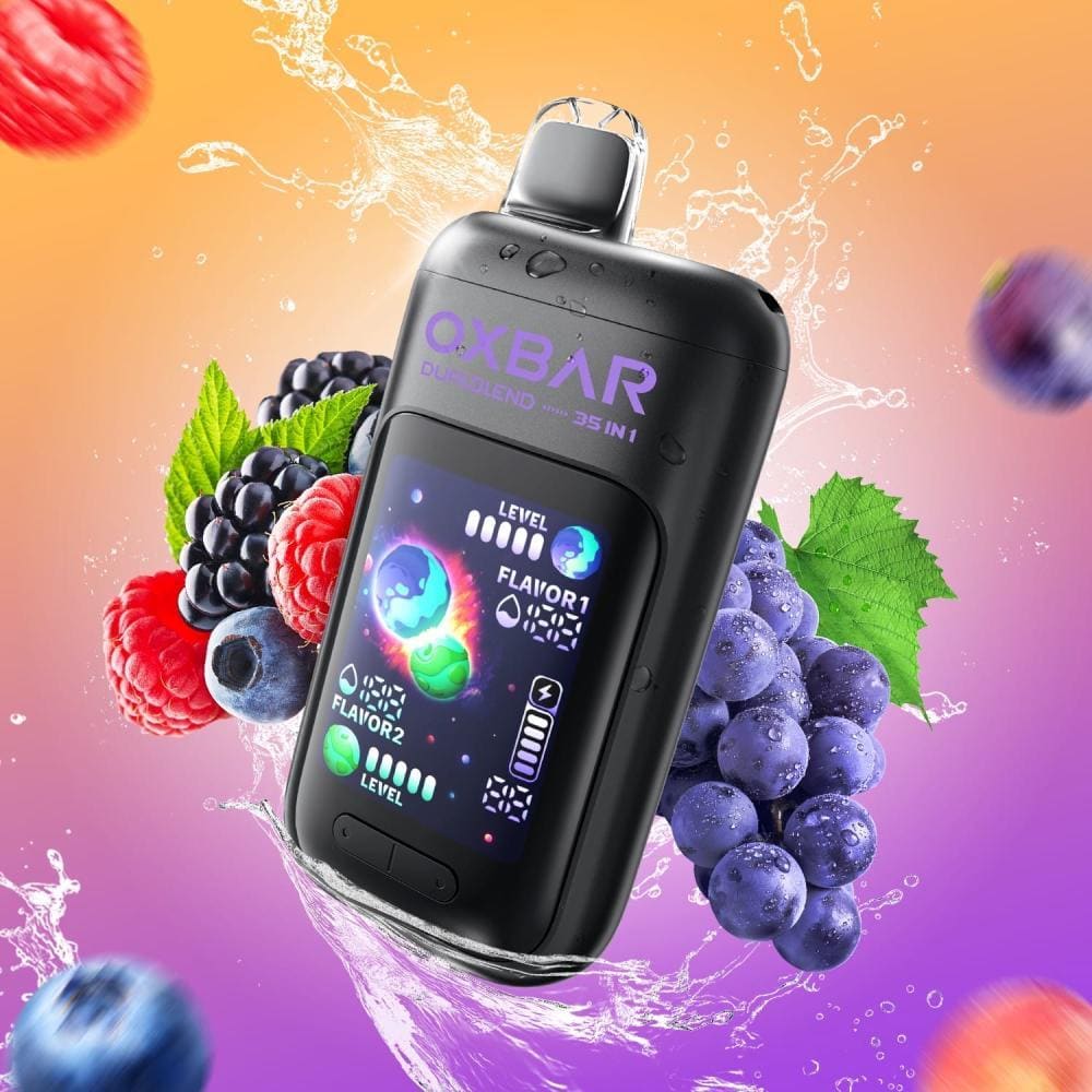 OXBAR DUALBLEND سحبة سيجارة اوكسبار 35000 شفطة 50 نيكوتين عدة نكهات استخدام مره واحد