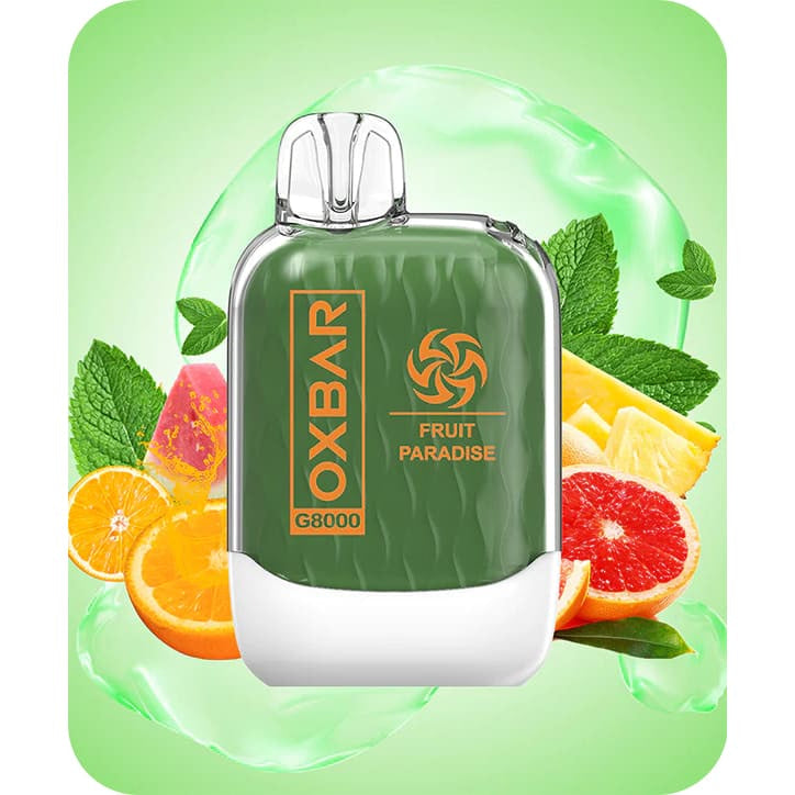 OXBAR سحبة سيجارة اوكسبار 8000 شفطة 50 نيكوتين عدة نكهات استخدام مره واحد من شركة اوكسا
