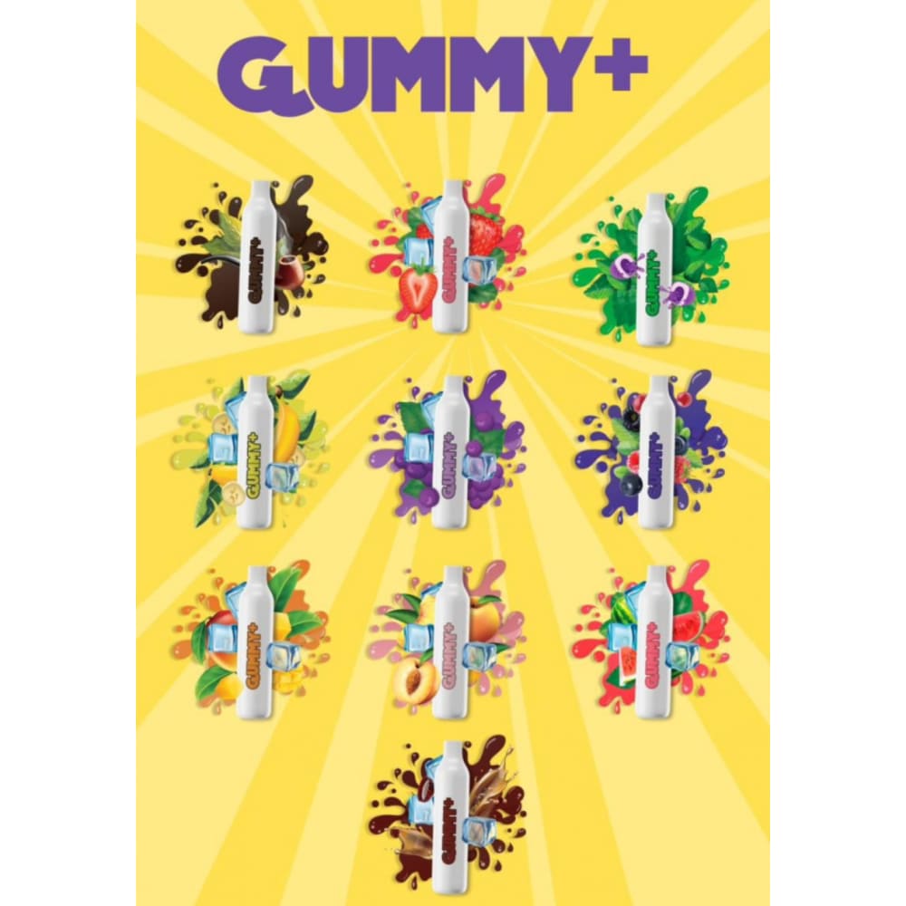 سحبة سيجارة قمي بلس 2200 شفطة 20 نيكوتين عدة نكهات استخدام مره واحده من GUMMY