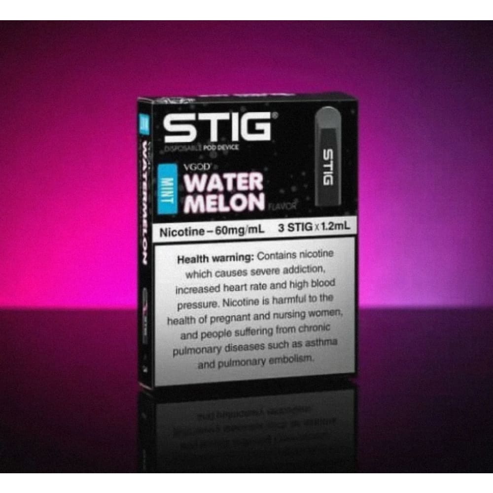 STIG VGOD WATERMELON MINT سحبة سيجارة ستيق فيقود استخدام مره واحدة نكهة بطيخ نعناع 60 نيكوتين