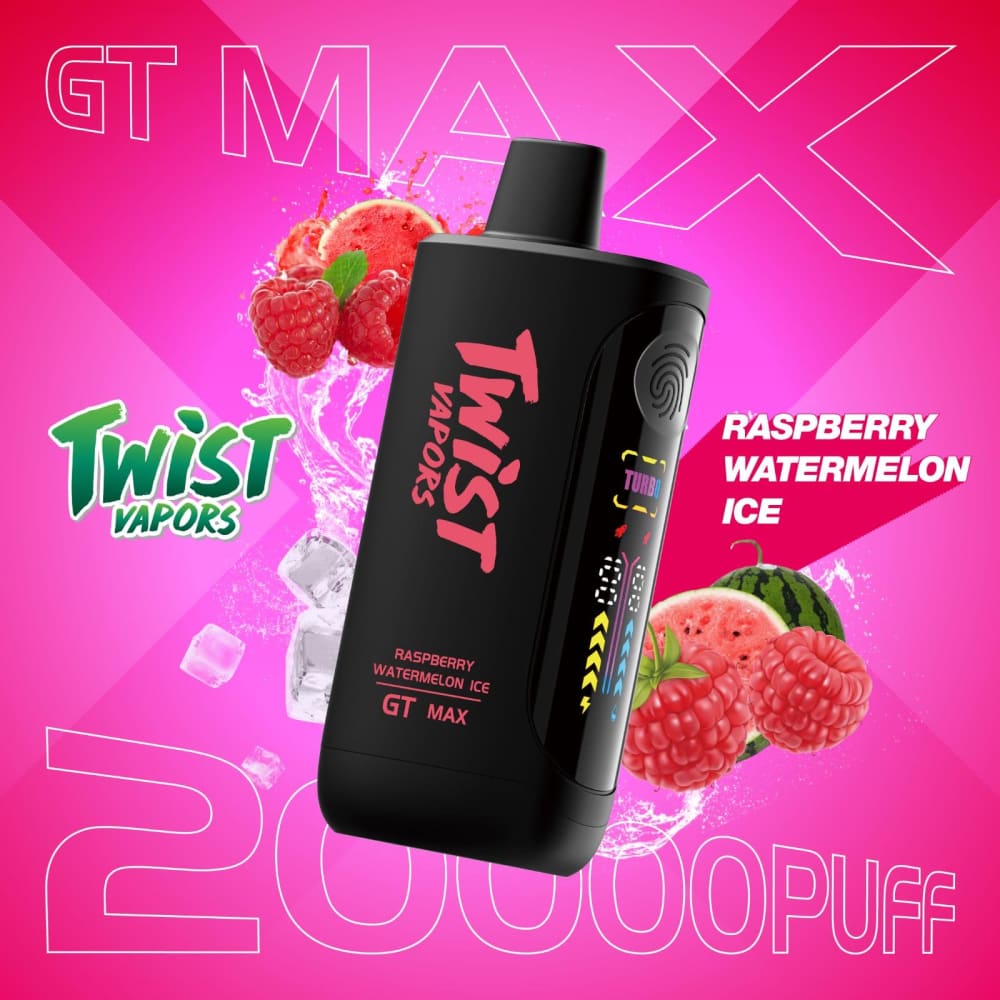 TWIST GT MAX سحبة سيجارة تويست 20000 شفطة 50 نيكوتين عدة نكهات استخدام مره واحده