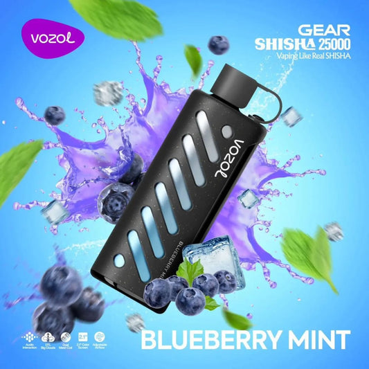 Vozol Gear Shisha جهاز فيب شيشة فوزول 25000 شفطة عدة نكهات 3 نيكوتين استخدام مره واحده