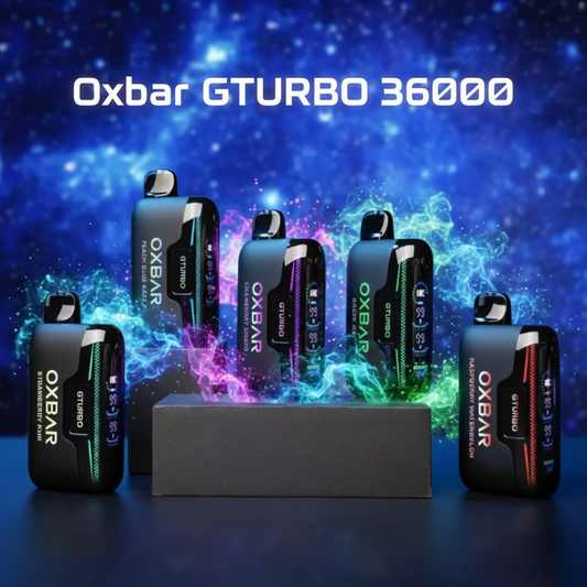Oxbar GTURBO سحبة سيجارة اوكس بار تيربو 36000 شفطة 50 نيكوتين عدة نكهات استخدام مره واحد