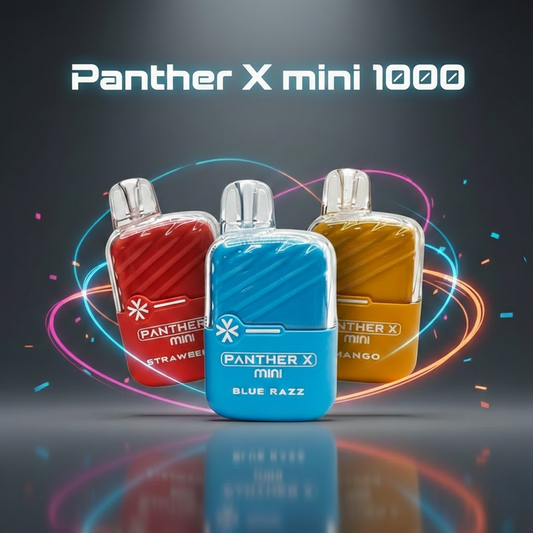 Panther X mini سحبة سيجارة بانثر اكس ميني 1000 شفطة 20 نيكوتين عدة نكهات استخدام مره واحد
