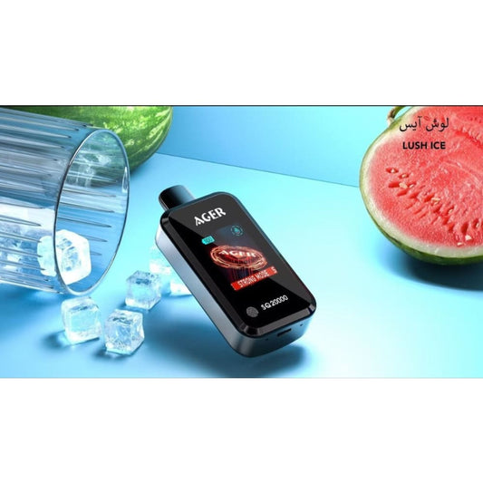 AGER سحبة سيجارة اجير 20000 شفطة 50 نيكوتين عدة نكهات استخدام مره واحده