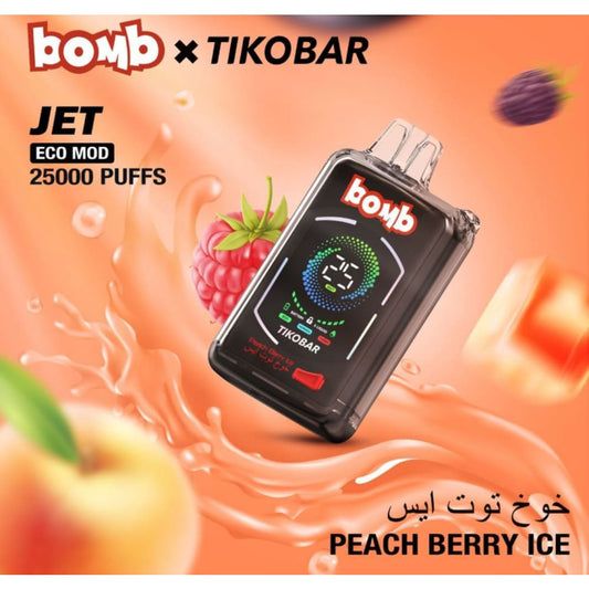 BOMB JET سحبة سيجارة بومب جيت 25000 شفطة 50 نيكوتين عدة نكهات استخدام مره واحده