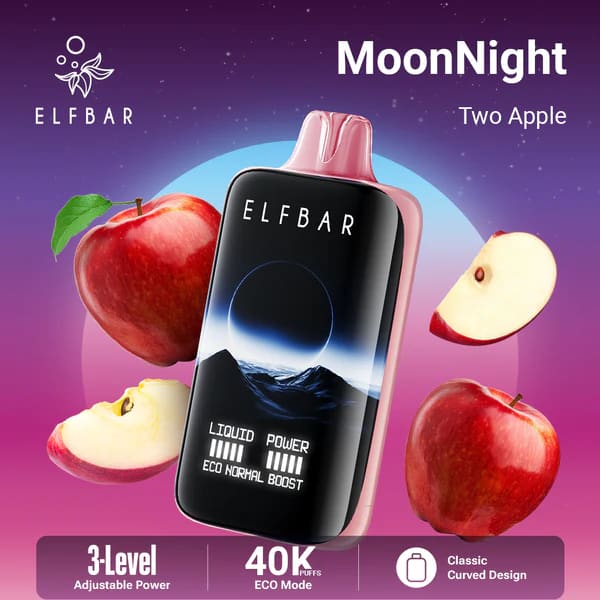 ELFBAR MOONNİGHT سحبة سيجارة الفبار 40000 شفطة 20نيكوتين عدة نكهات استخدام مره واحده