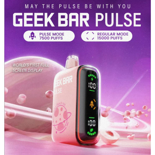 GEEK BAR سحبة سيجارة جيك بار 15000 شفطة عدة نكهات 50 نيكوتين استخدام مره واحده من جيك فيب