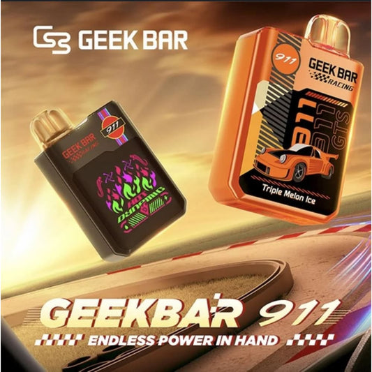 GEEK BAR 911 سحبة سيجارة جيك بار 18000 شفطة عدة نكهات 50 نيكوتين استخدام مره واحده من جيك فيب
