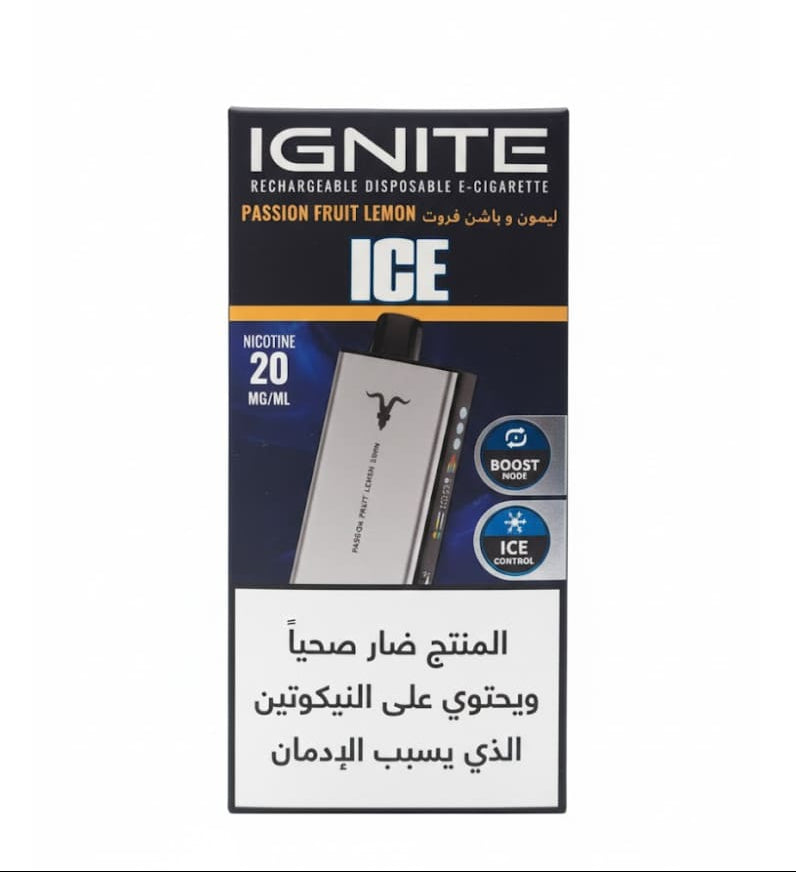 IGNITE سحبة سيجارة اجنايت 40000 شفطة 20 نيكوتين عدة نكهات استخدام مره واحده