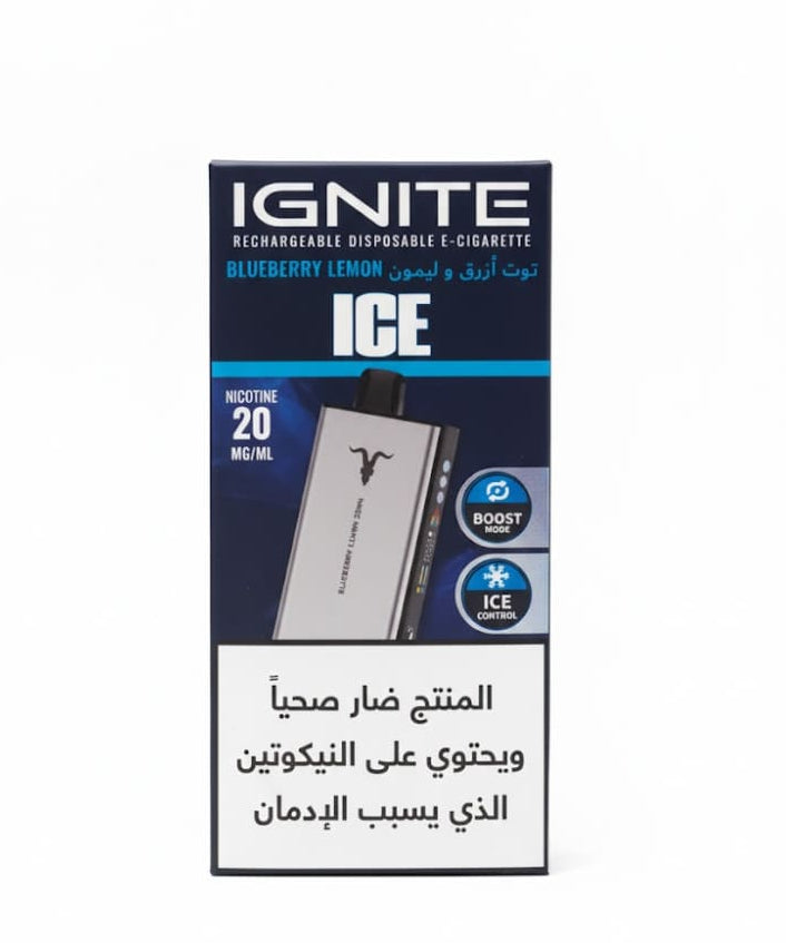 IGNITE سحبة سيجارة اجنايت 40000 شفطة 20 نيكوتين عدة نكهات استخدام مره واحده
