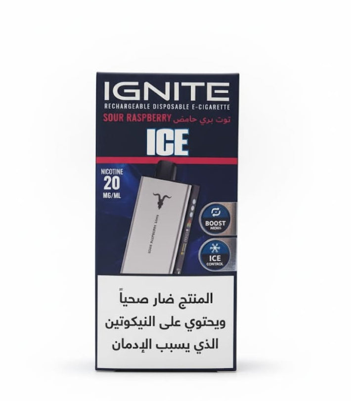 IGNITE سحبة سيجارة اجنايت 40000 شفطة 20 نيكوتين عدة نكهات استخدام مره واحده