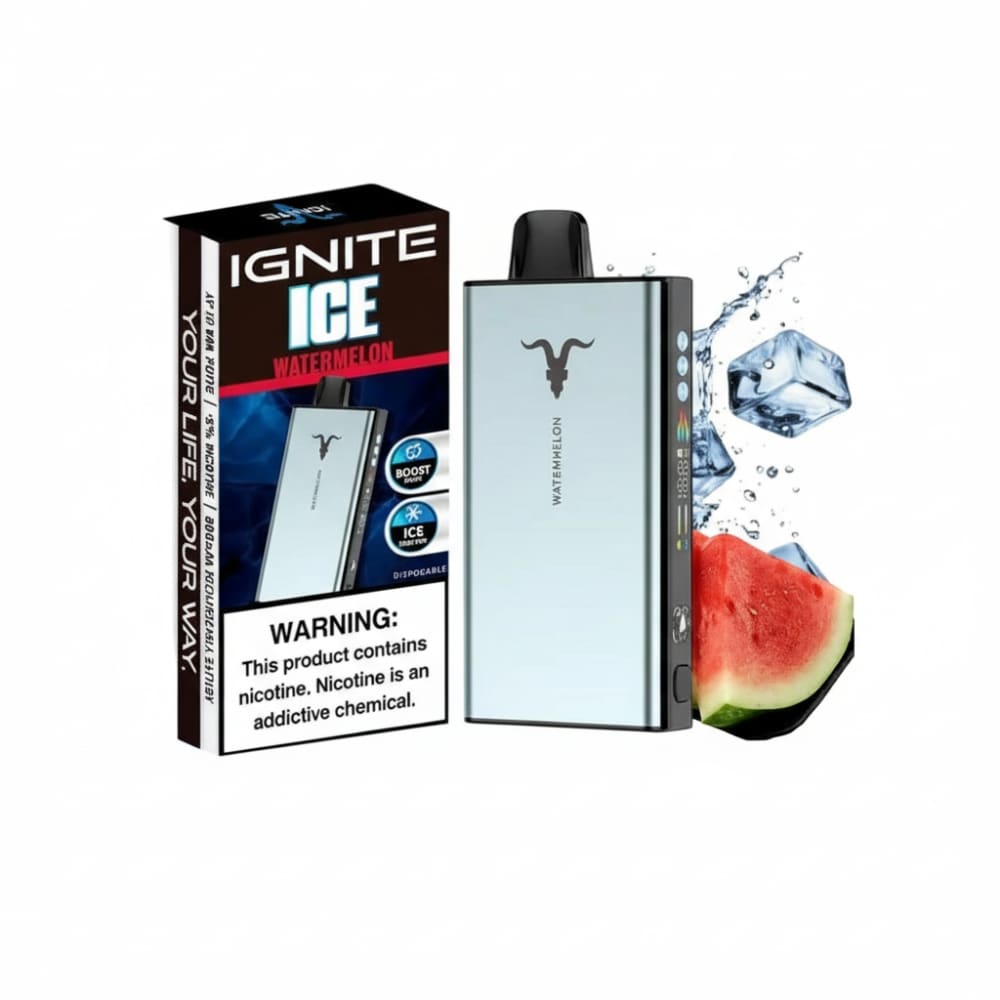 IGNITE سحبة سيجارة اجنايت 40000 شفطة 50 نيكوتين عدة نكهات استخدام مره واحده
