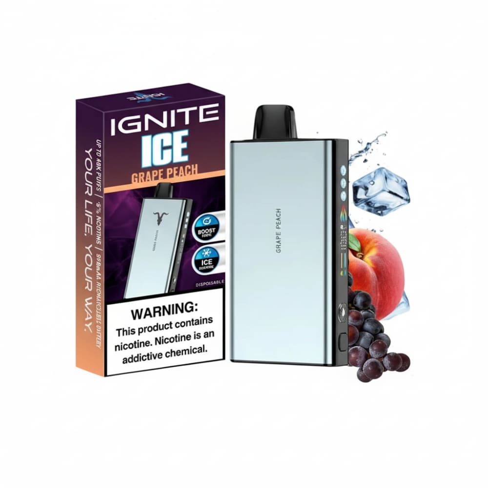 IGNITE سحبة سيجارة اجنايت 40000 شفطة 50 نيكوتين عدة نكهات استخدام مره واحده