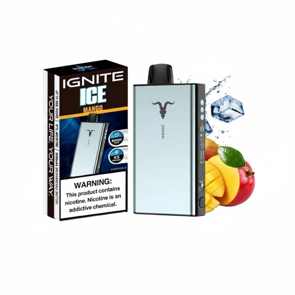 IGNITE سحبة سيجارة اجنايت 40000 شفطة 50 نيكوتين عدة نكهات استخدام مره واحده