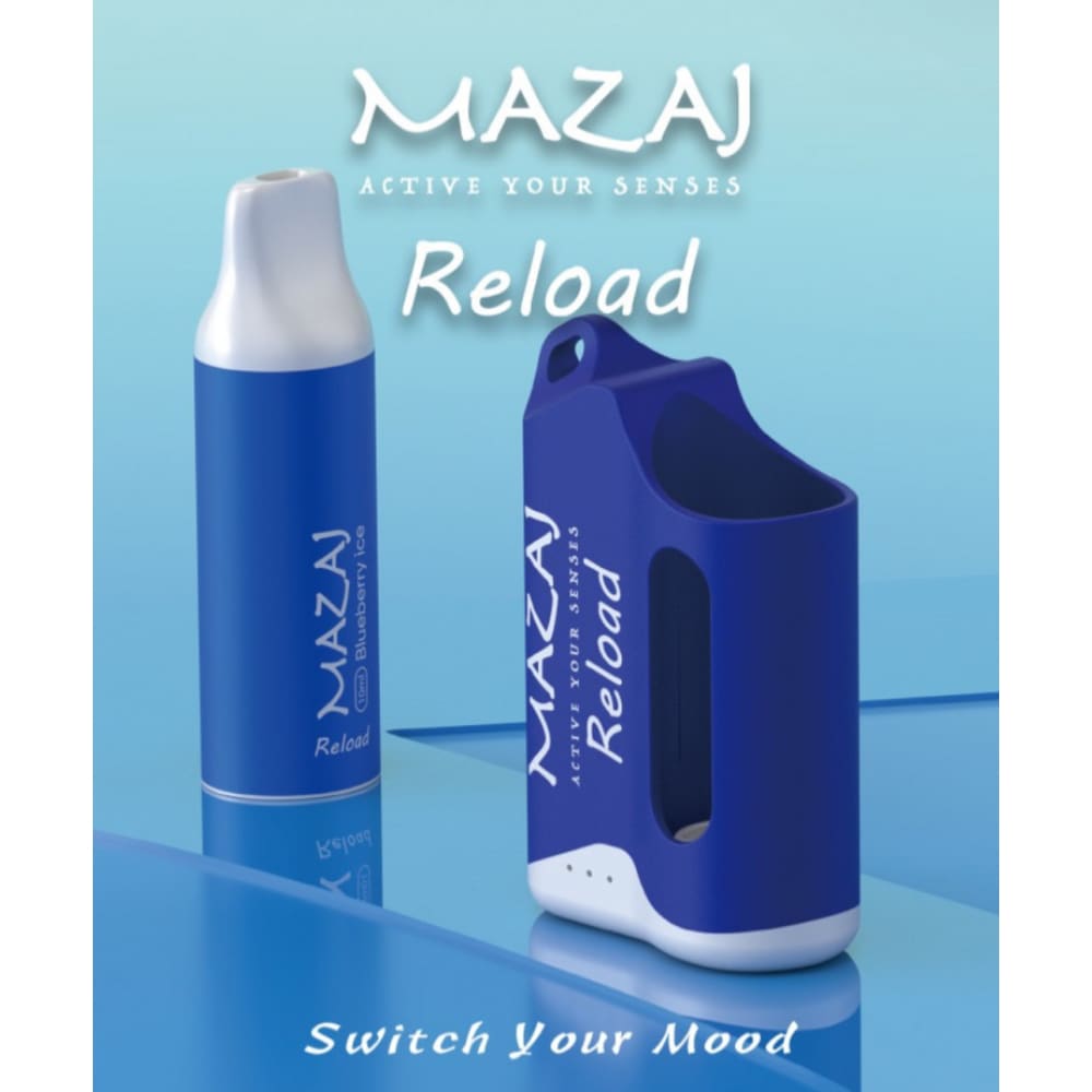جهاز مع واحد بود استخدام مزاج ريلود 5000 شفطة 50 نيكوتين MAZAJ Reload