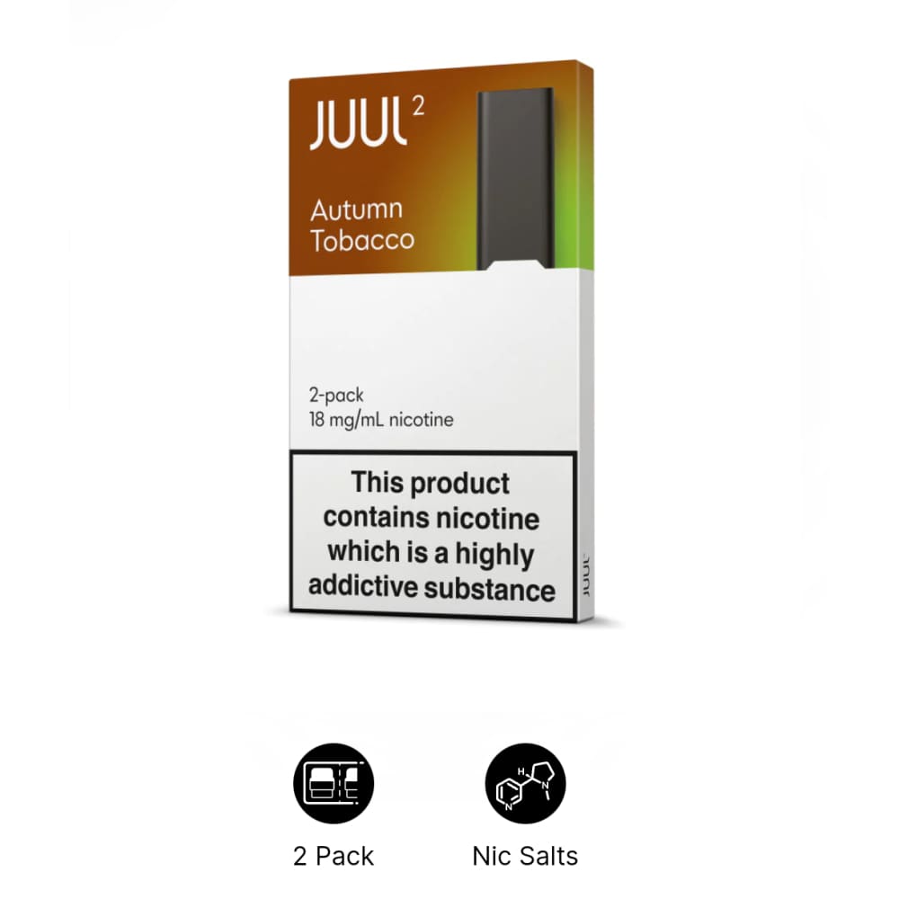 JUUL 2 autumn tobacco بودات سحبة جول الاصدار الثاني نكهة تبغ الخريف 18 نيكوتين