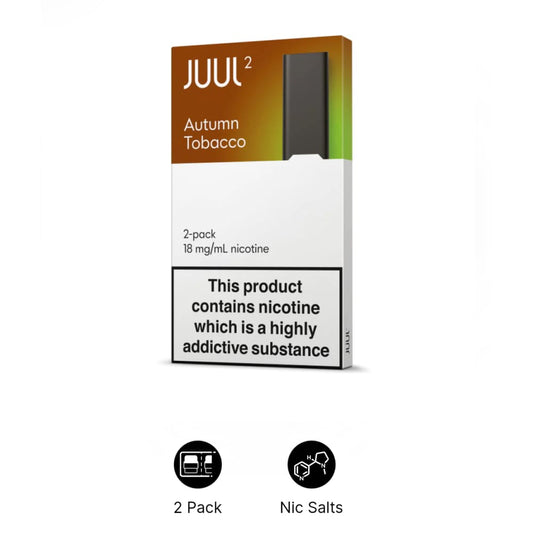 JUUL 2 autumn tobacco بودات سحبة جول الاصدار الثاني نكهة تبغ الخريف 18 نيكوتين