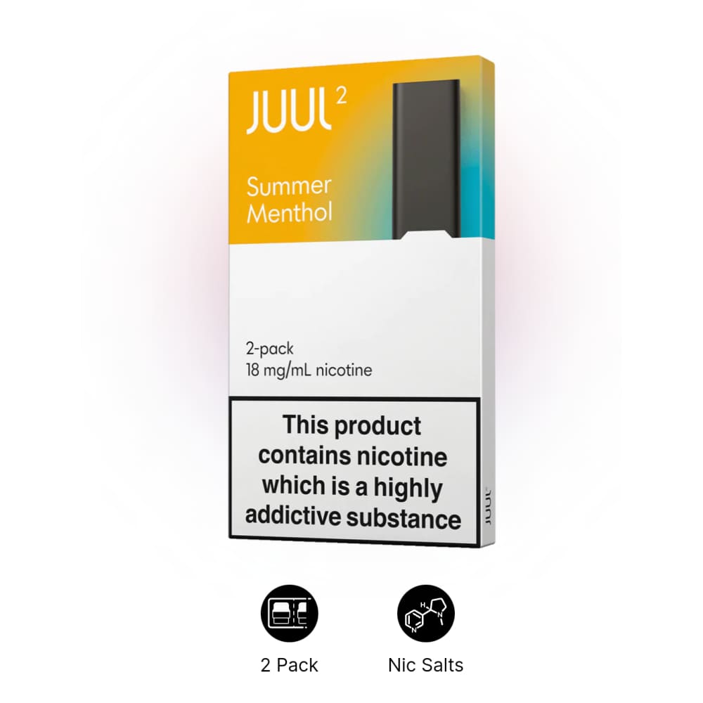 JUUL 2 summer menthol بودات سحبة جول الاصدار الثاني نكهة سمر منثول 18 نيكوتين