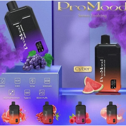 MAZAJ PRO MOD سحبة سيجارة برو مود من مزاج 8000 شفطة 50 نيكوتين عدة نكهات استخدام مره واحده