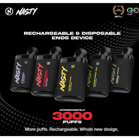 NASTY FIX GO سحبة سيجارة ناستي فيكس جو 3000 شفطة 20 نيكوتين استخدام مره واحده