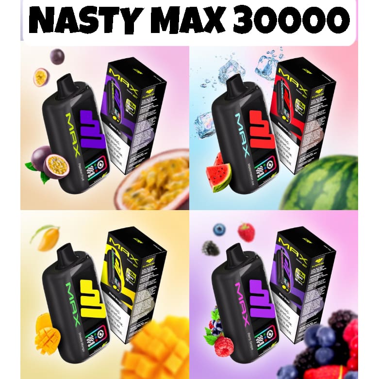 NASTY MAX 30000 سحبة سيجارة ناستي ماكس 30000 شفطة 50 نيكوتين استخدام مره واحده