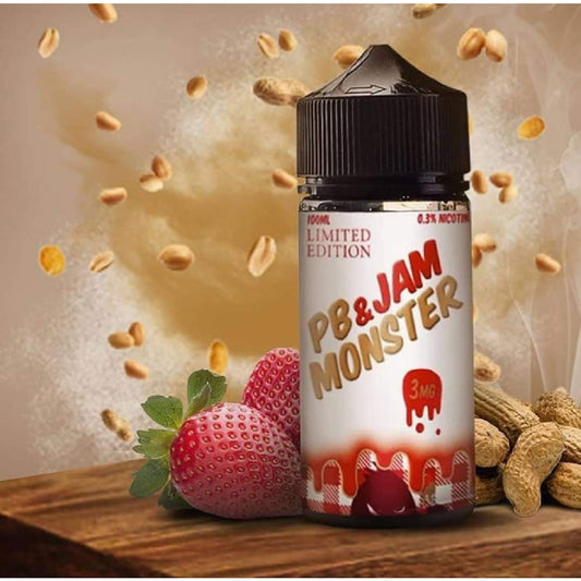 نكهة فيب جام مونستر مربى فراولة وزبدة الفول السوداني 100 مل JAM MONSTER