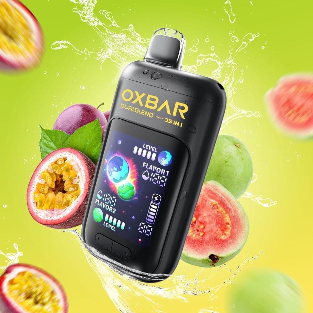 OXBAR DUALBLEND سحبة سيجارة اوكسبار 35000 شفطة 50 نيكوتين عدة نكهات استخدام مره واحد