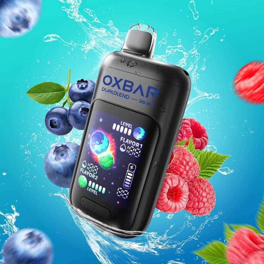 OXBAR DUALBLEND سحبة سيجارة اوكسبار 35000 شفطة 50 نيكوتين عدة نكهات استخدام مره واحد