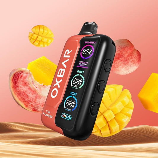 OXBAR TRI-FUSION سحبة سيجارة اوكسبار 40000 شفطة 50 نيكوتين عدة نكهات استخدام مره واحد