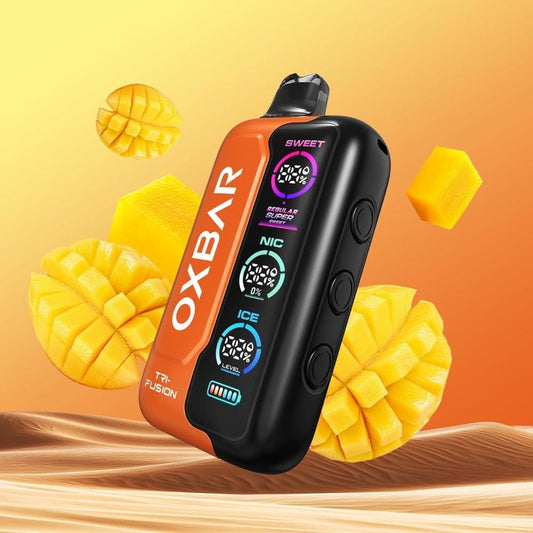 OXBAR TRI-FUSION سحبة سيجارة اوكسبار 40000 شفطة 50 نيكوتين عدة نكهات استخدام مره واحد