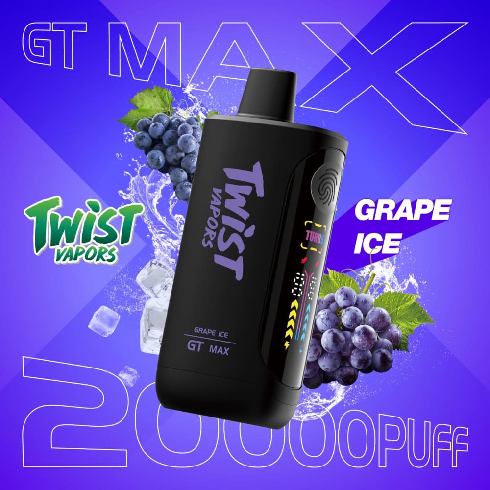 TWIST GT MAX سحبة سيجارة تويست 20000 شفطة 50 نيكوتين عدة نكهات استخدام مره واحده