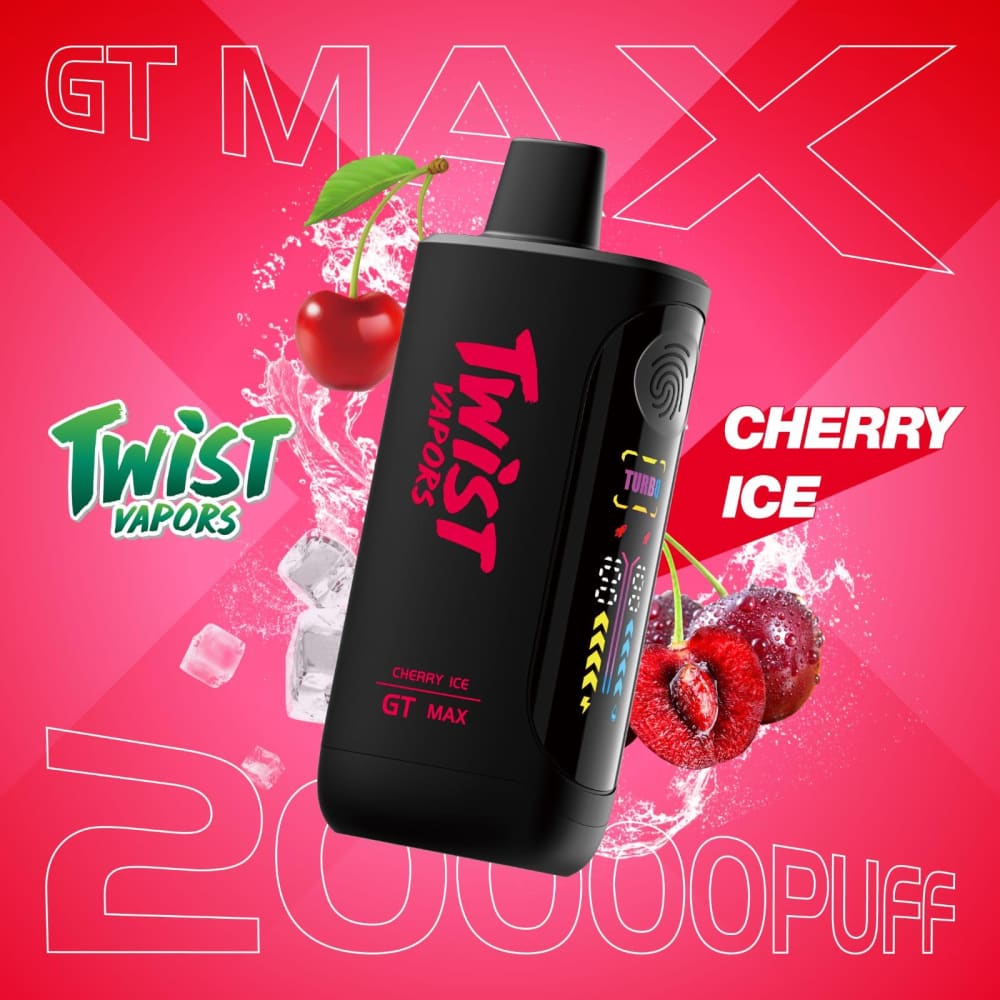 TWIST GT MAX سحبة سيجارة تويست 20000 شفطة 50 نيكوتين عدة نكهات استخدام مره واحده
