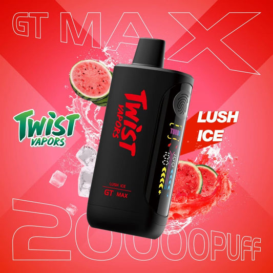 TWIST GT MAX سحبة سيجارة تويست 20000 شفطة 50 نيكوتين عدة نكهات استخدام مره واحده